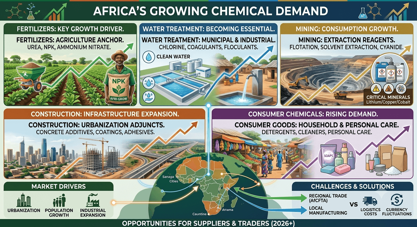 La creciente demanda de productos químicos en África
